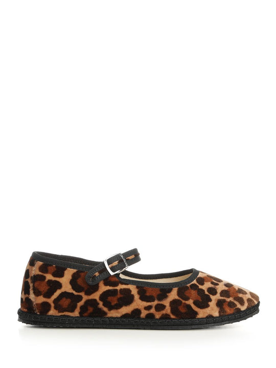 Mary Jane Furlana Tipepolo Leopard Scarpe Basse Animalier