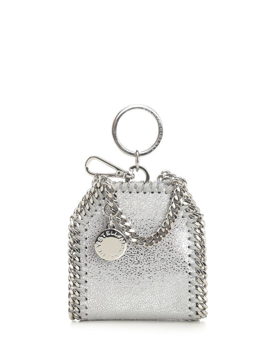 Falabella Airpods Case Keychain Small Leather Goods Silver