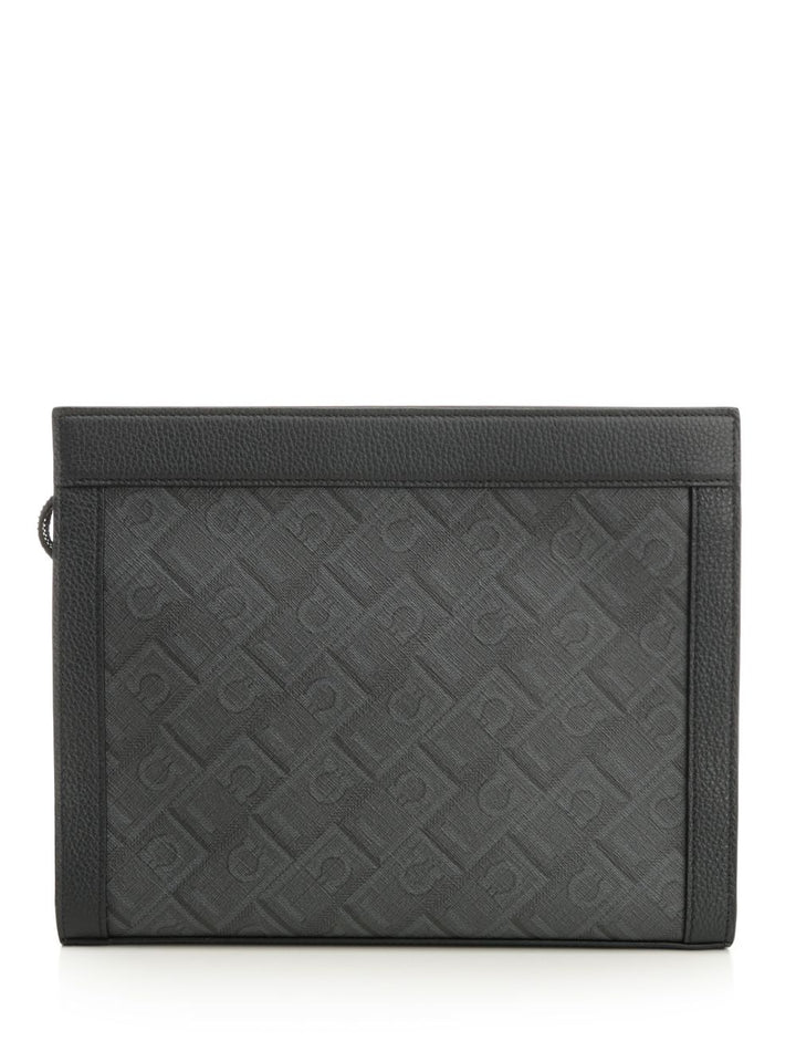 Ferragamo Pouch Monogram Wallets - Nero | 02b6c7e54f0bb40912b1af5f75e28742fd949732
