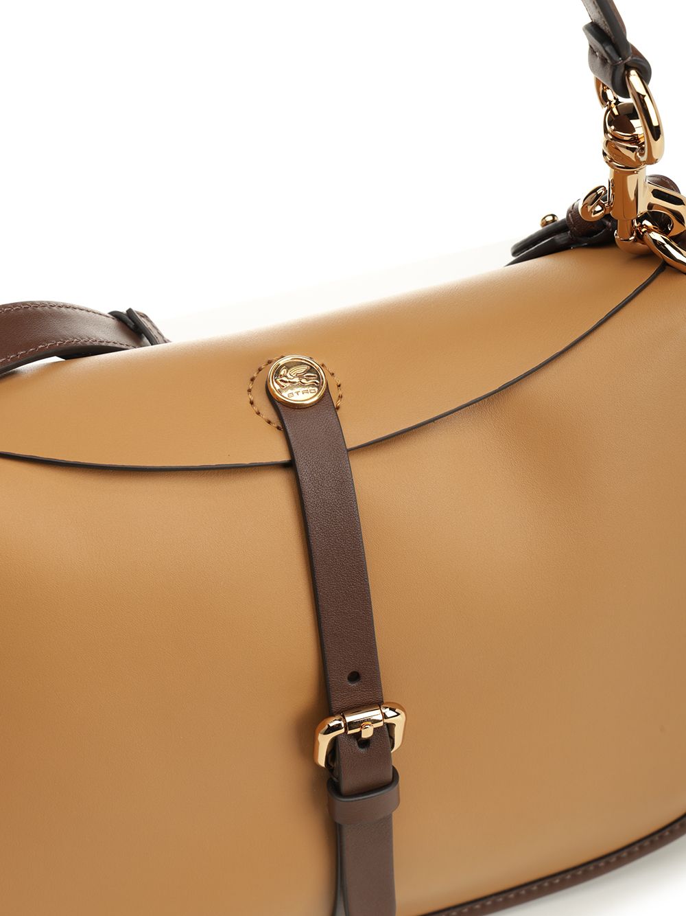 Etro Medium Pony Bag In Leather Shoulder Bags - Beige | 7c603f1558cafc9273854630b6cd1706ba4f2efd