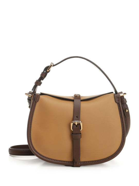 Small Pony Bag In Leather Crossbody Bags Beige