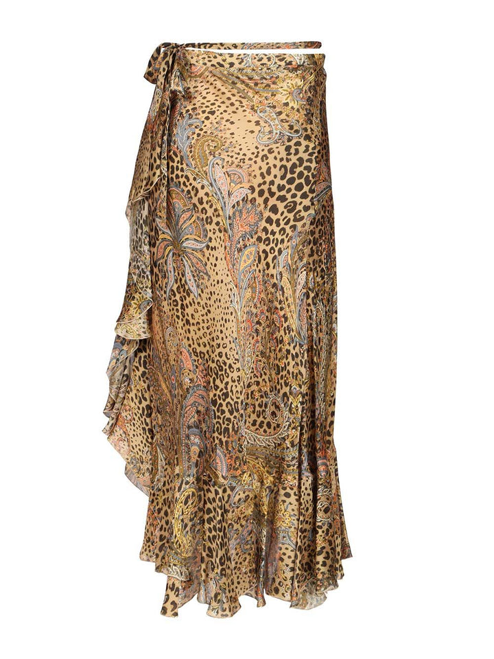 Etro Animalier Leopard Rouge Midi Skirt Gonne - Animalier | 4cbbbf9e5821fddf01894cdd3ae297df5fbc24a1