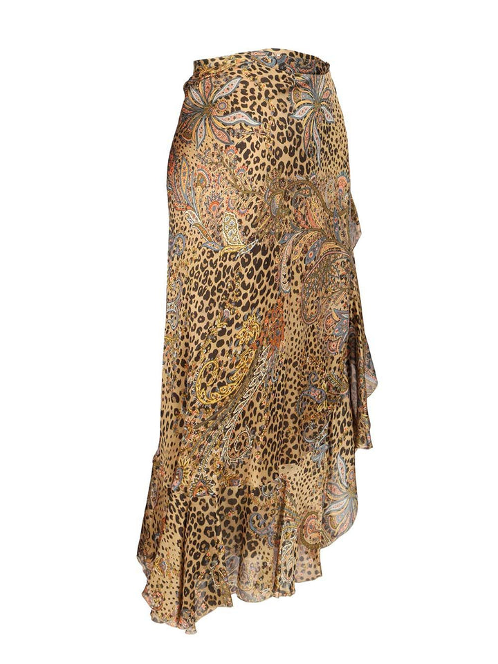 Etro Animalier Leopard Rouge Midi Skirt Gonne - Animalier | 8d7546c771fd3068dab6dc8cd24cd07d6147f647