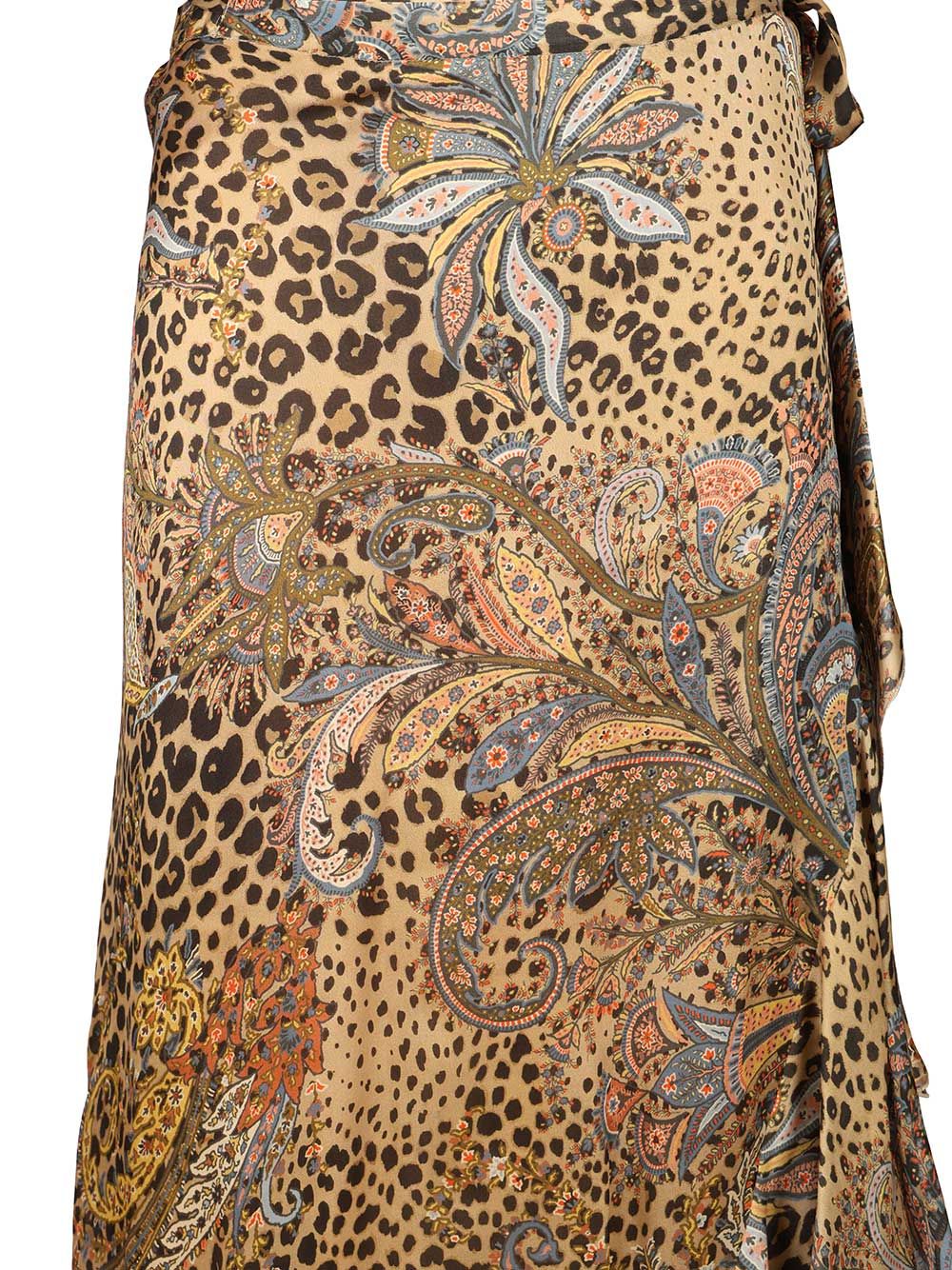 Etro Animalier Leopard Rouge Midi Skirt Gonne - Animalier | 336b76d9bde04414979a0296134f7d06d5935123