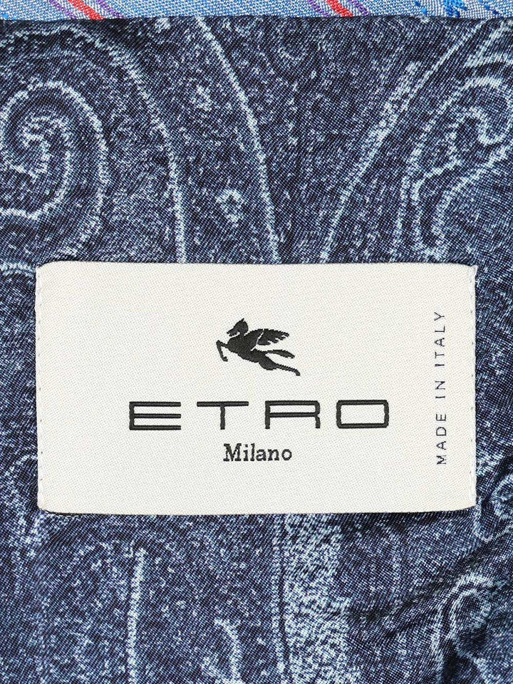 Etro Single Breasted Blazer Giacche - Blu | deee831d30438fa13ae82f558491d5d7795a00ae