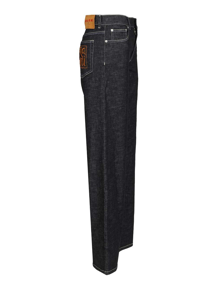 Marni Wide Jeans - Blu | 4d6ec41ce6c081c64fbef2793064cc1ad75bc192