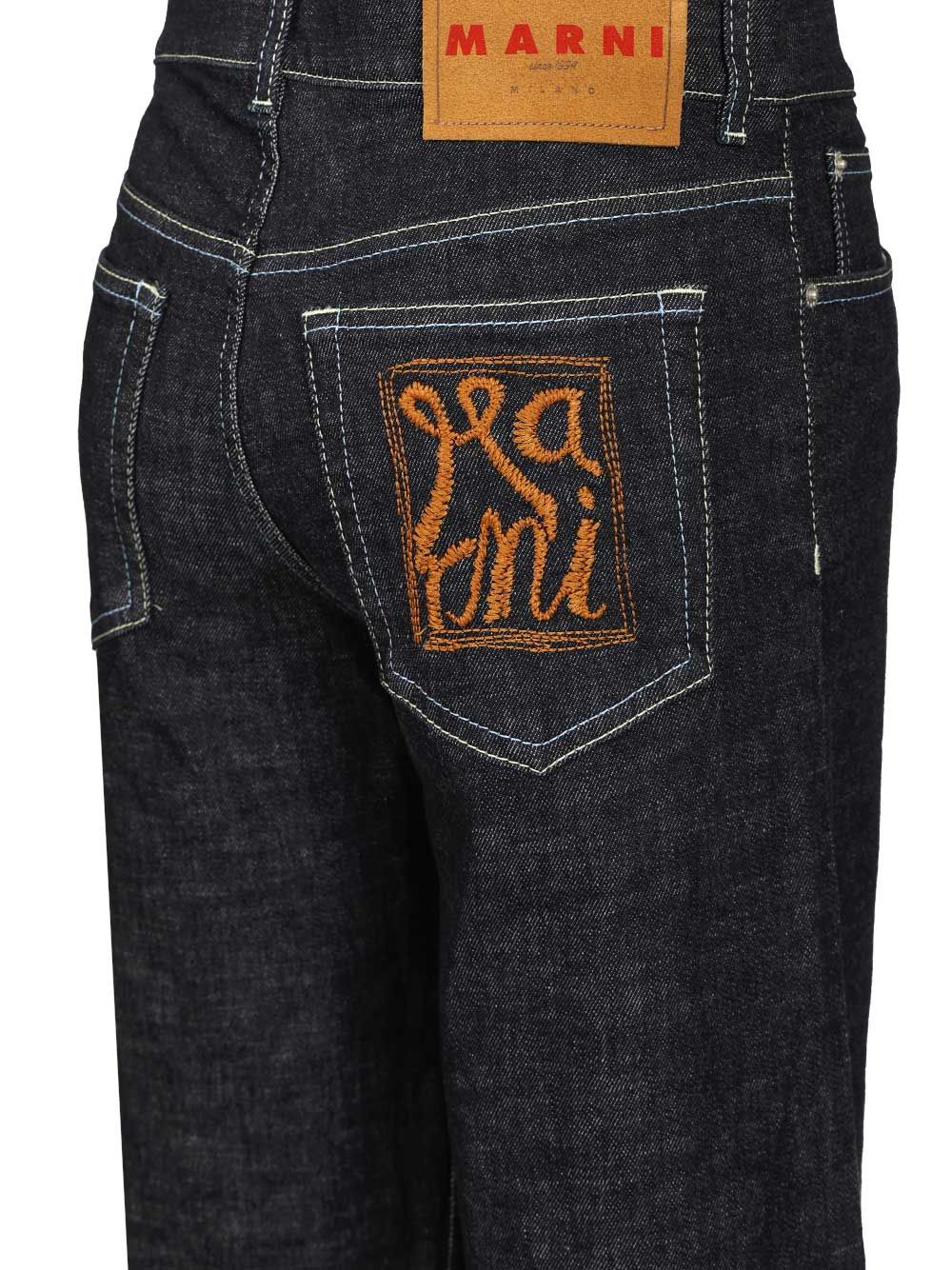 Marni Wide Jeans - Blu | 830781f4cb44ced88a41137b8958922c3c4d0275