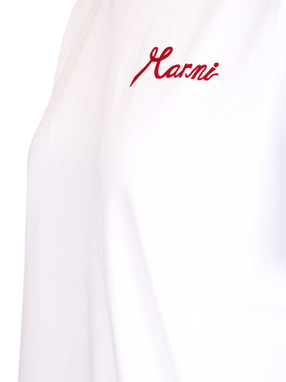 Marni White Cotton T-Shirt - Bianco | 2929d43a90a479eb787e3caa2666fce993ba02fe
