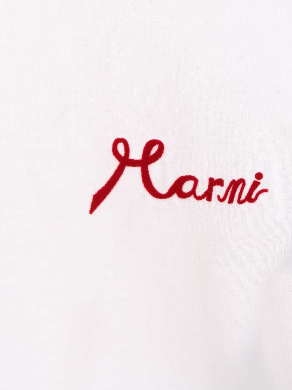 Marni White Cotton T-Shirt - Bianco | 78696f6e93ea880a70658ba7021445a1de3c7272