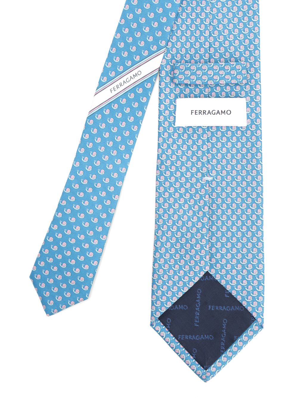 Ferragamo Silk Tie Ties And Bow Ties - Light blue | cca18e17735c3907760dcff08941af8e1b79f79e