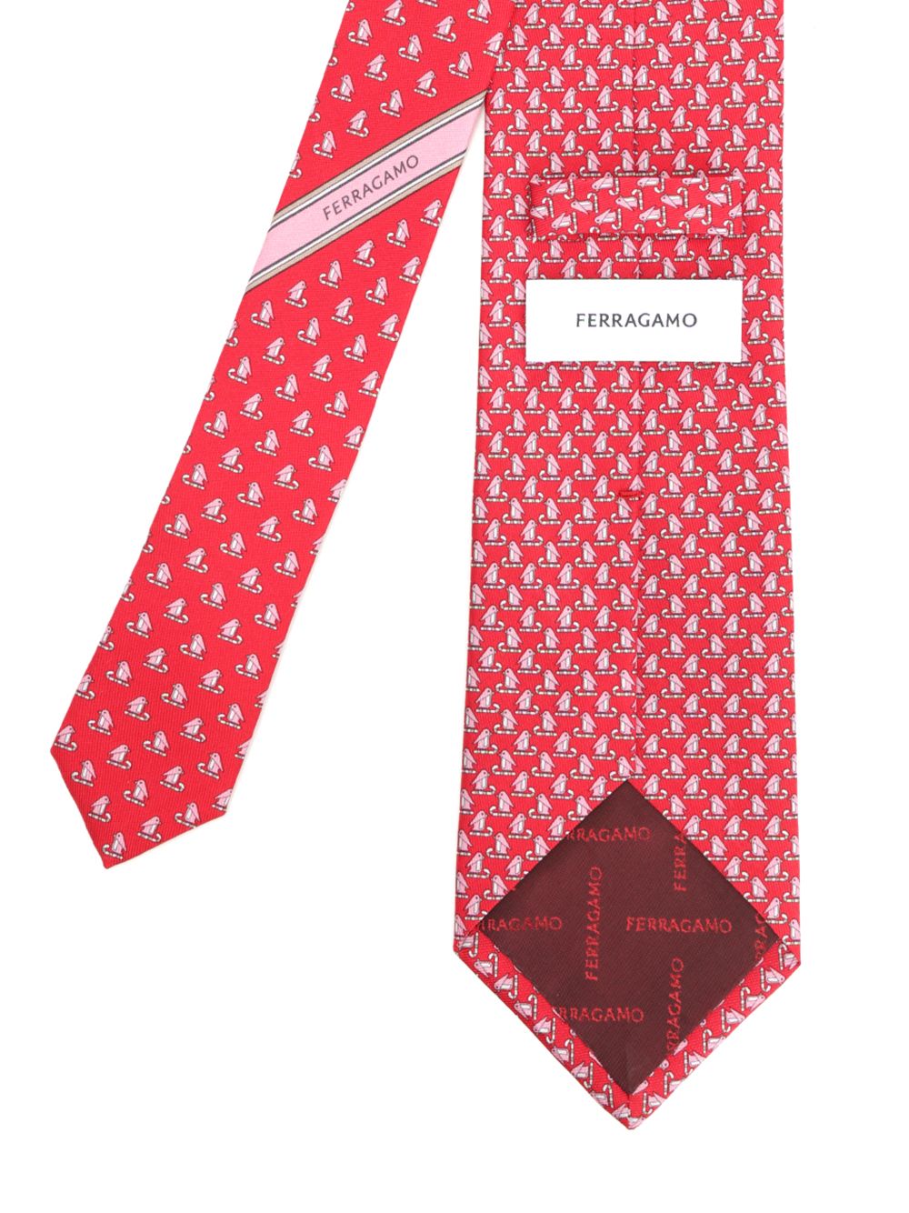 Ferragamo Silk Tie Ties And Bow Ties - Rosso | 3566634db1535ce7ca9c00400e51413e39806650