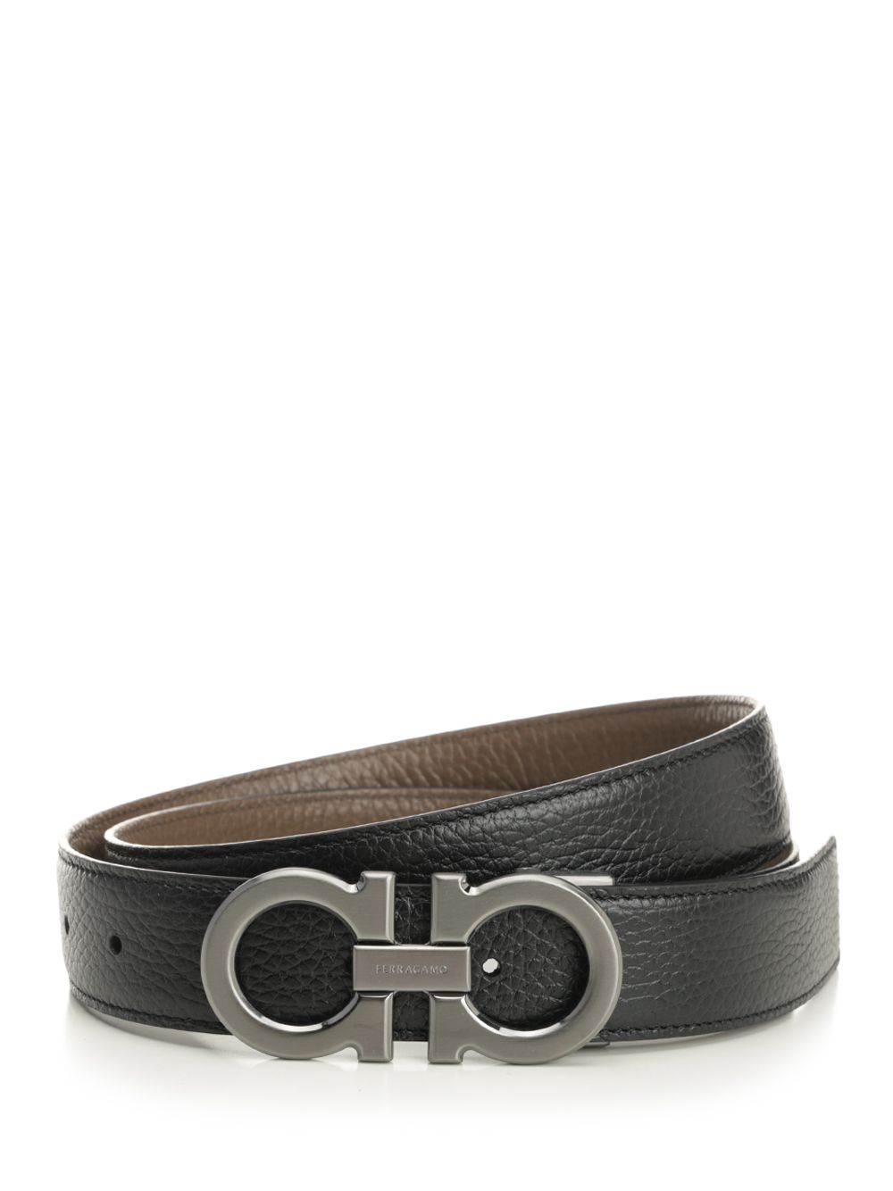 Ferragamo Double/Adjus Belt Cinture - Nero | b55dd6f6585aa9800887ca0b9e2d7a2e7eddb7b7