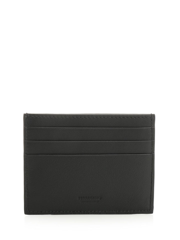 Ferragamo Leather Wallet Revival Ganc Wallets - Nero | 48f58b8cfe768259645ef28bee874b8053d26b6a