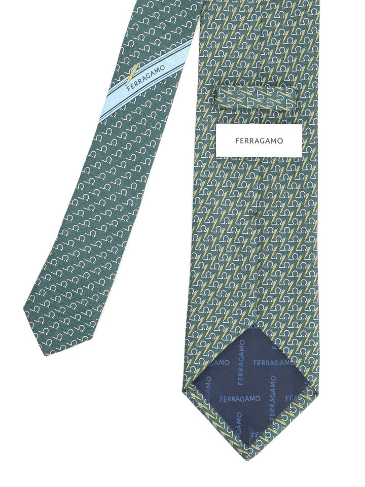 Ferragamo Silk Tie Ties And Bow Ties - Verde | 023be9a2ef5c01e7caa944a44e229f837097de7c