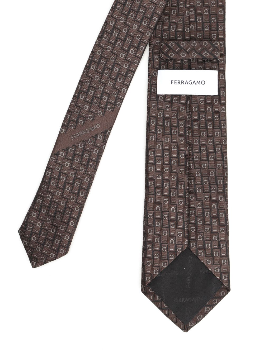 Ferragamo Silk Tie Ties And Bow Ties - Marrone | a2be1875bd3796004de7b9ddade707556677a4a5