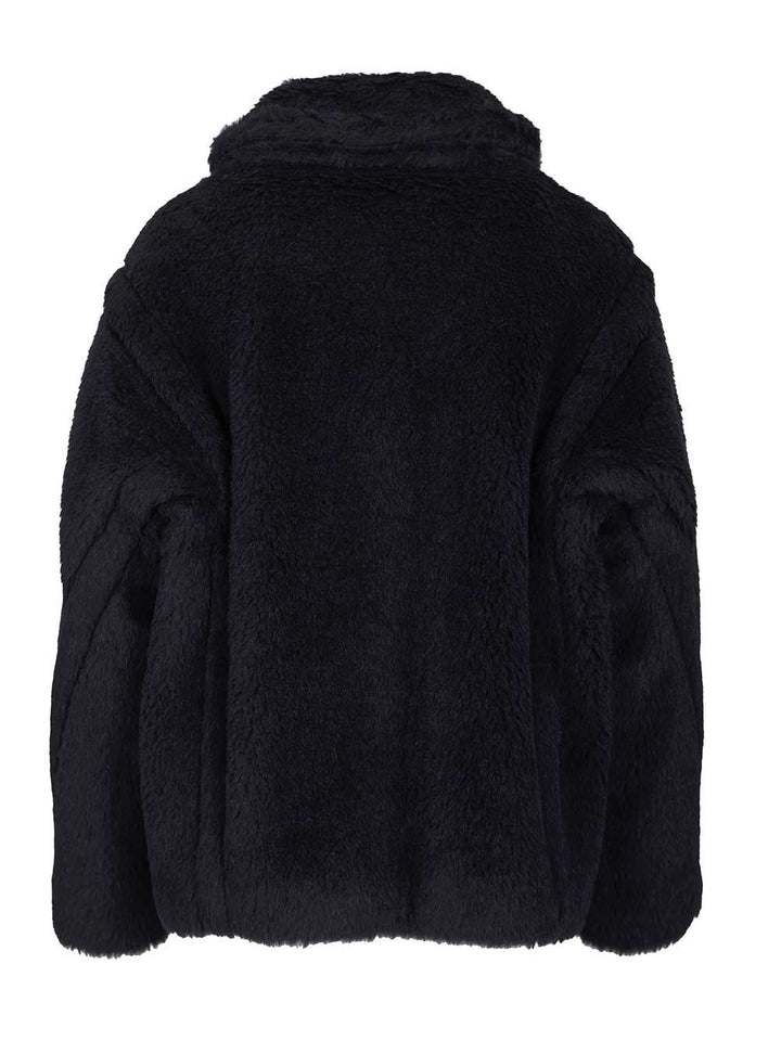 Max Mara Fuggito Short Teddy Single Breast Coat Coats - Blu | 4cdf534090983742f44887f5754e00ff1fc62df1