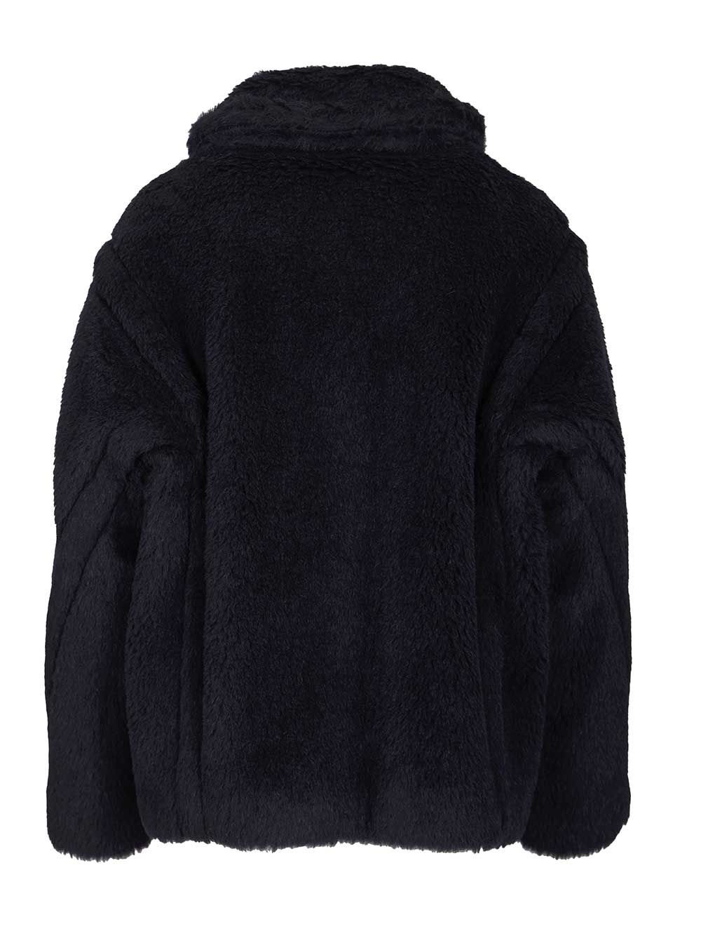 Max Mara Fuggito Short Teddy Single Breast Coat Coats - Blu | 4cdf534090983742f44887f5754e00ff1fc62df1