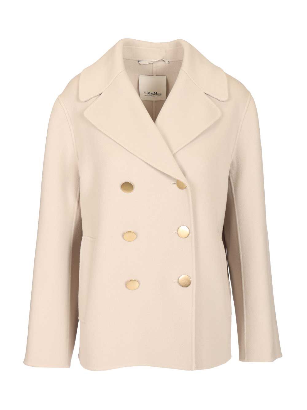 'S Max Mara Margot Double Breasted Wool Jacket Gold Buttons Giacche - Beige | e1c82fb96716cb8bf71528e2c52f543f96dd107e