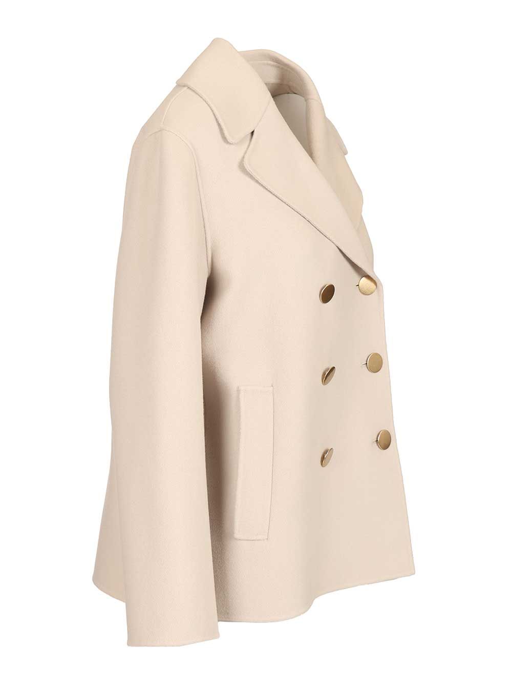 'S Max Mara Margot Double Breasted Wool Jacket Gold Buttons Giacche - Beige | cfd88a381cb6be72fb98aa1f8bd91f2a4c3671f7