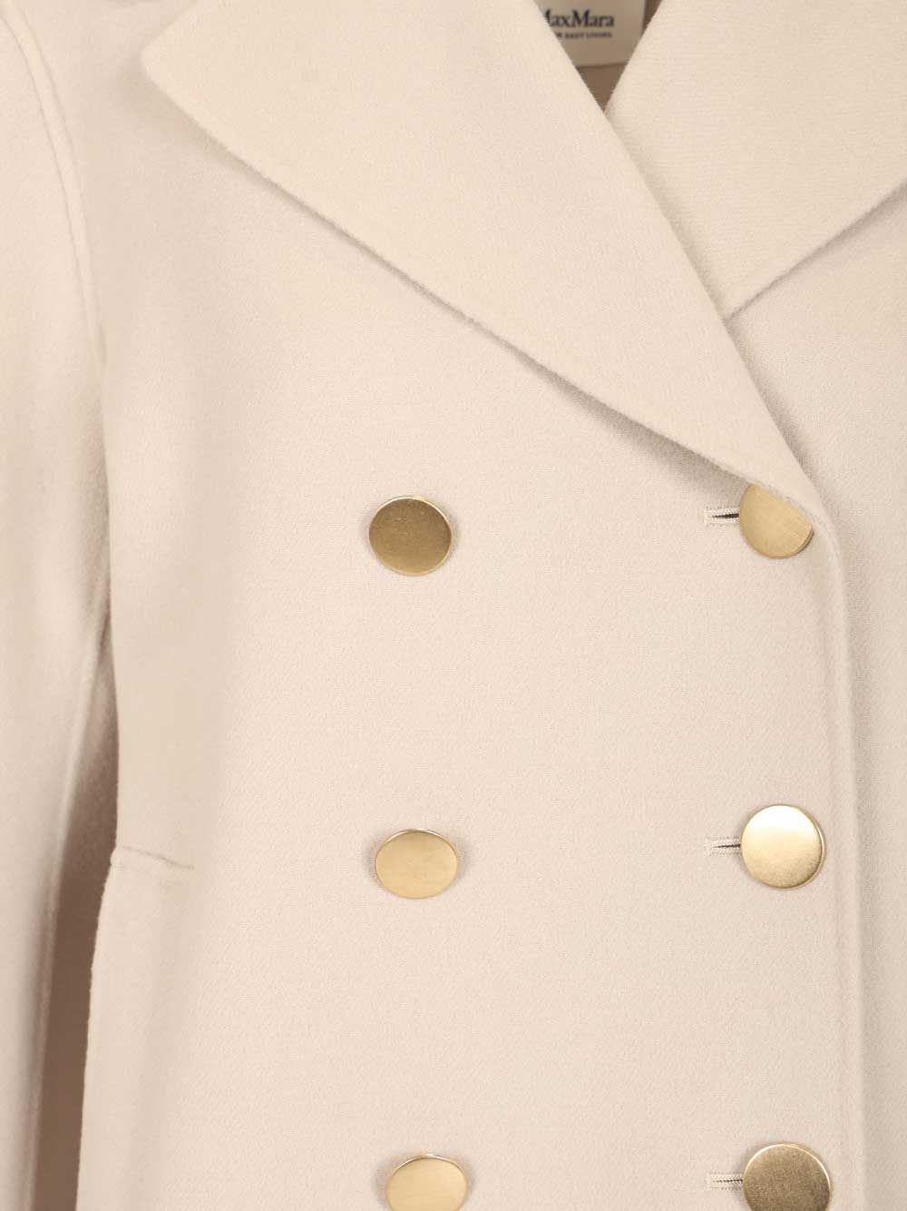 'S Max Mara Margot Double Breasted Wool Jacket Gold Buttons Giacche - Beige | 7c80ae61e2b7ce670ef71545f110bb316e2b8855