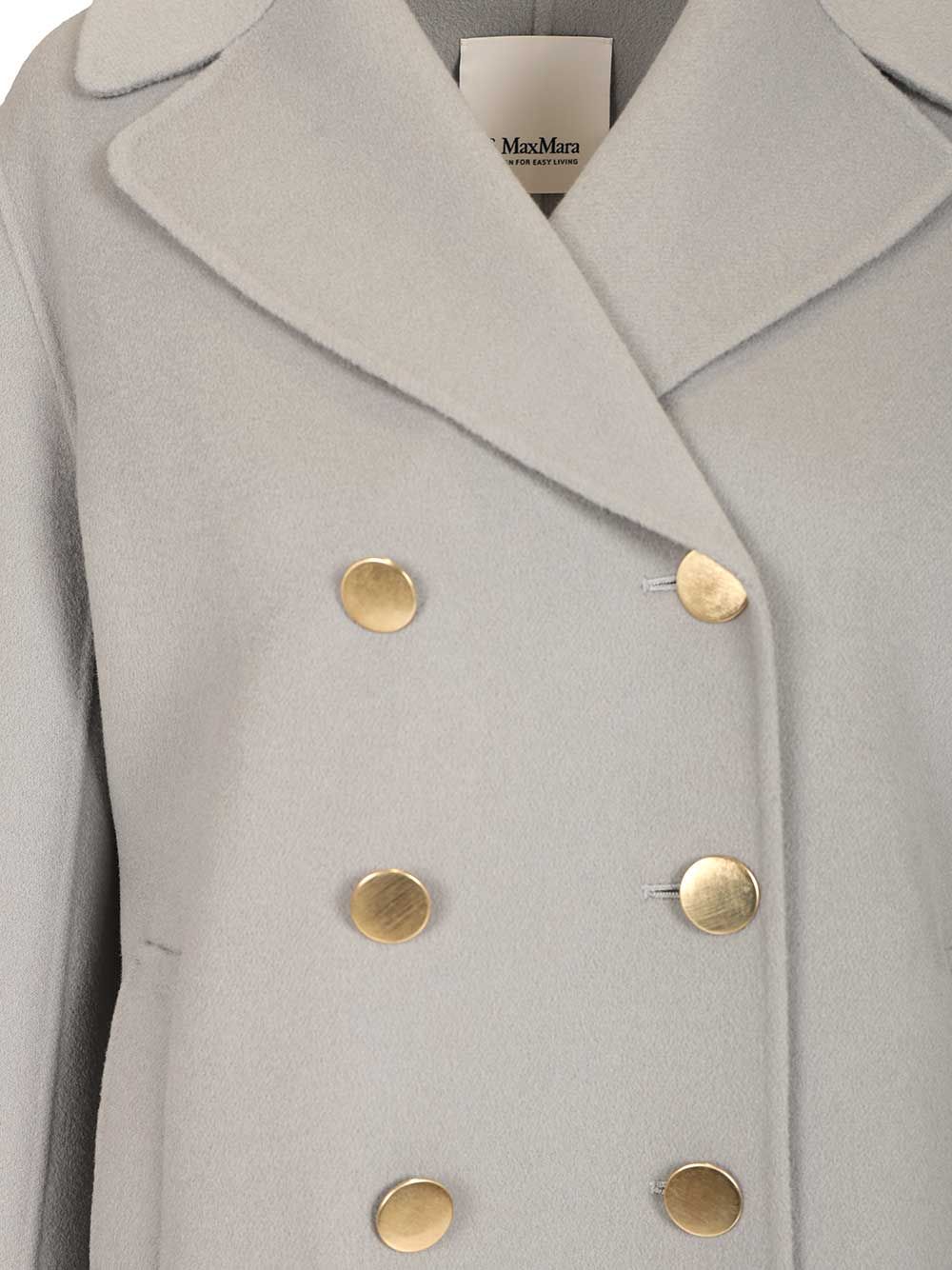 'S Max Mara Margot Double Breasted Wool Jacket Gold Buttons Giacche - Light blue | 9cec343164652312984745ab114ccb12bc018fc5