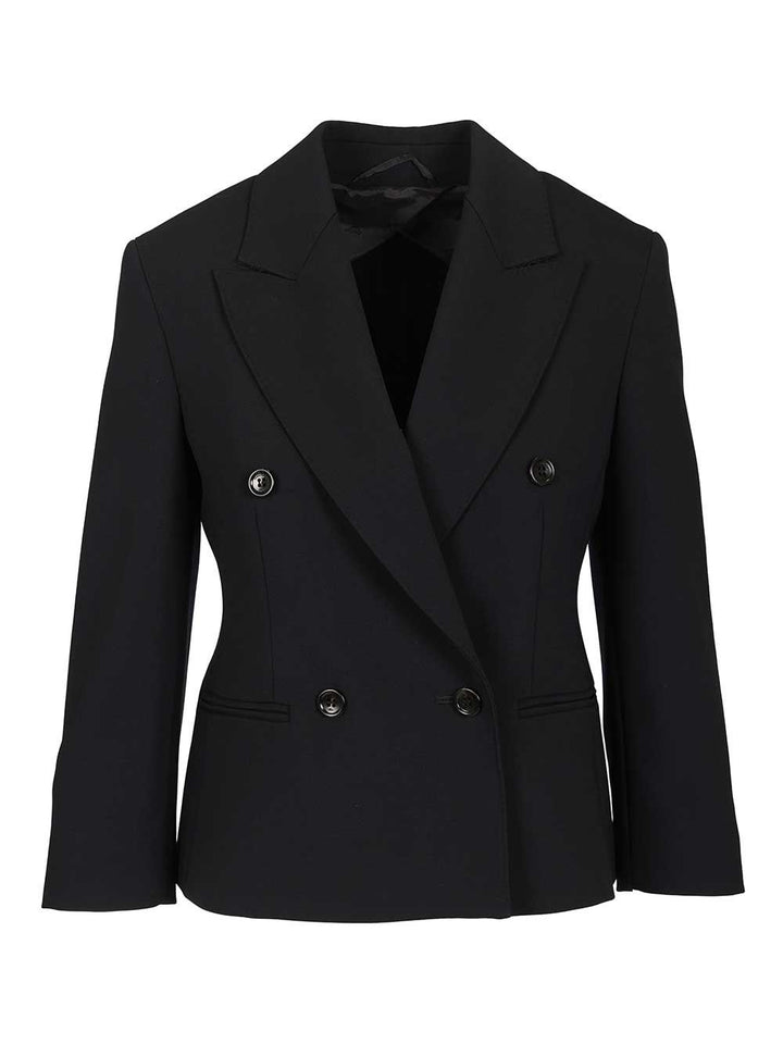 Max Mara Wool Canvas Crop Blazer Giacche - Blu | 7fc34f071c0f7d9a7ec25f3432c073707693da4e