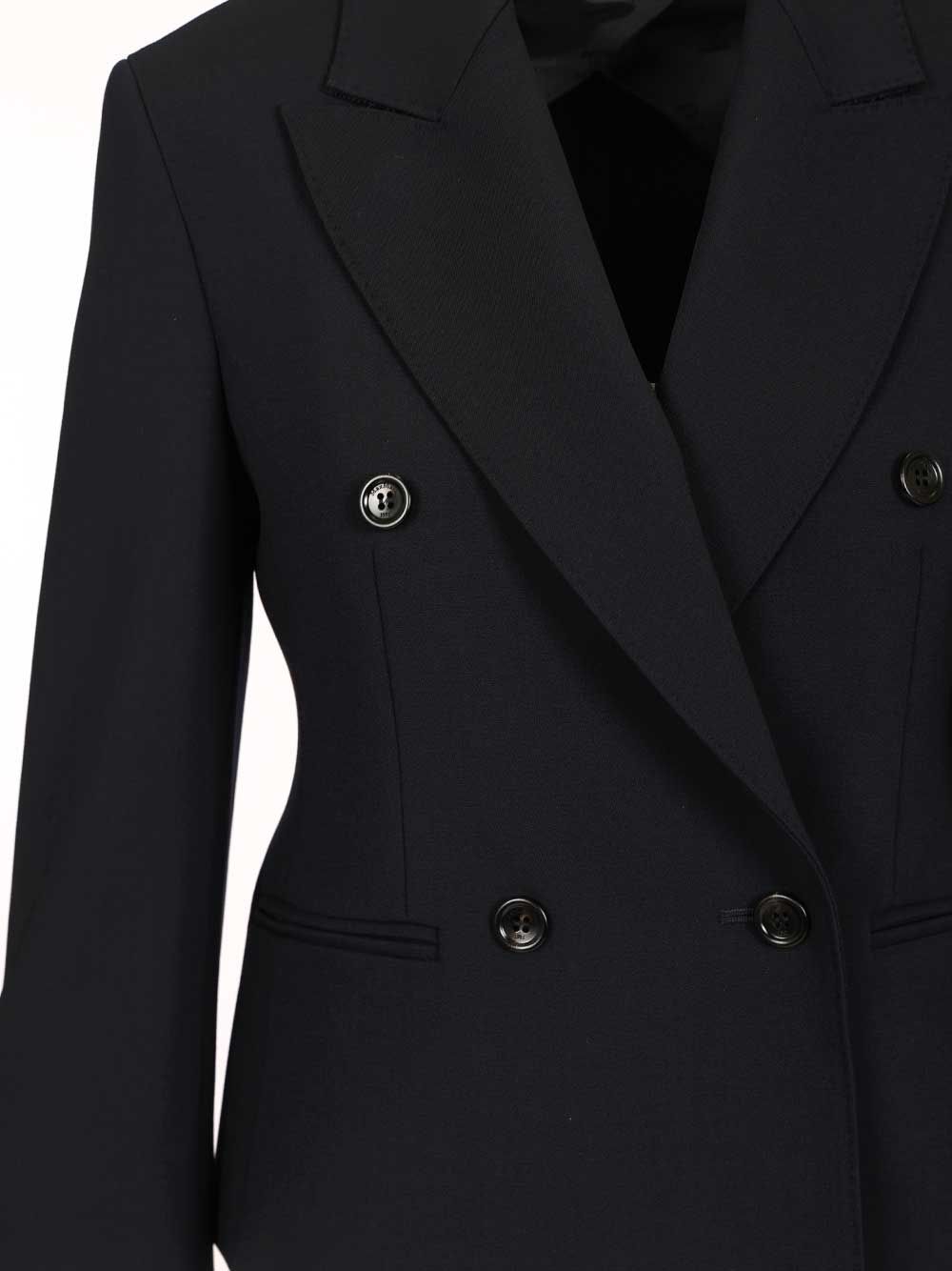 Max Mara Wool Canvas Crop Blazer Giacche - Blu | 10a01be57e7c83c5d0b4604e4904d71861cea771