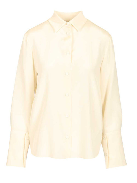 Voliera Oversize Shirt Silk Cady Shirts Bianco