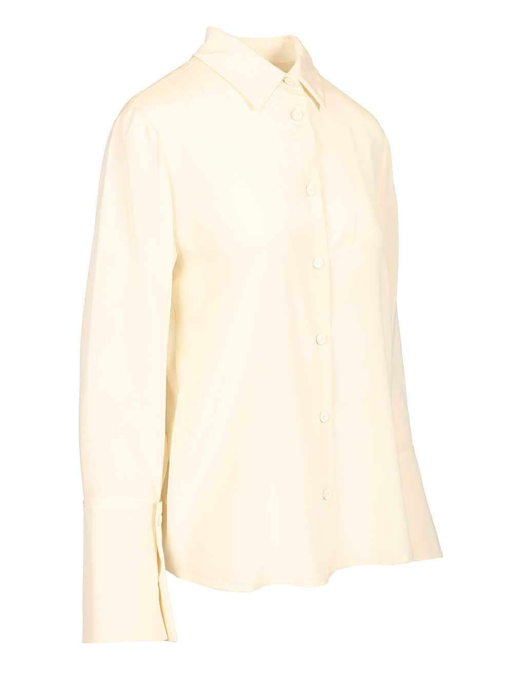 Max Mara Voliera Oversize Shirt Silk Cady Shirts - Bianco | 543c8c18c7837b863cc3b545ca00a6d5270bd653