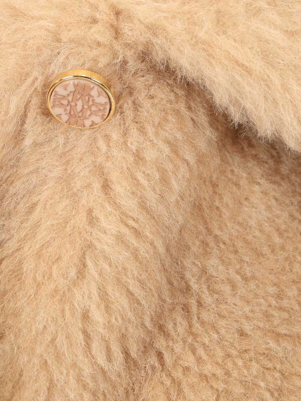 Max Mara Tritone Short Teddy Single Breast Coat Coats - Bianco | 3f25e09d10b75a139758bce249cdb722e6922e29