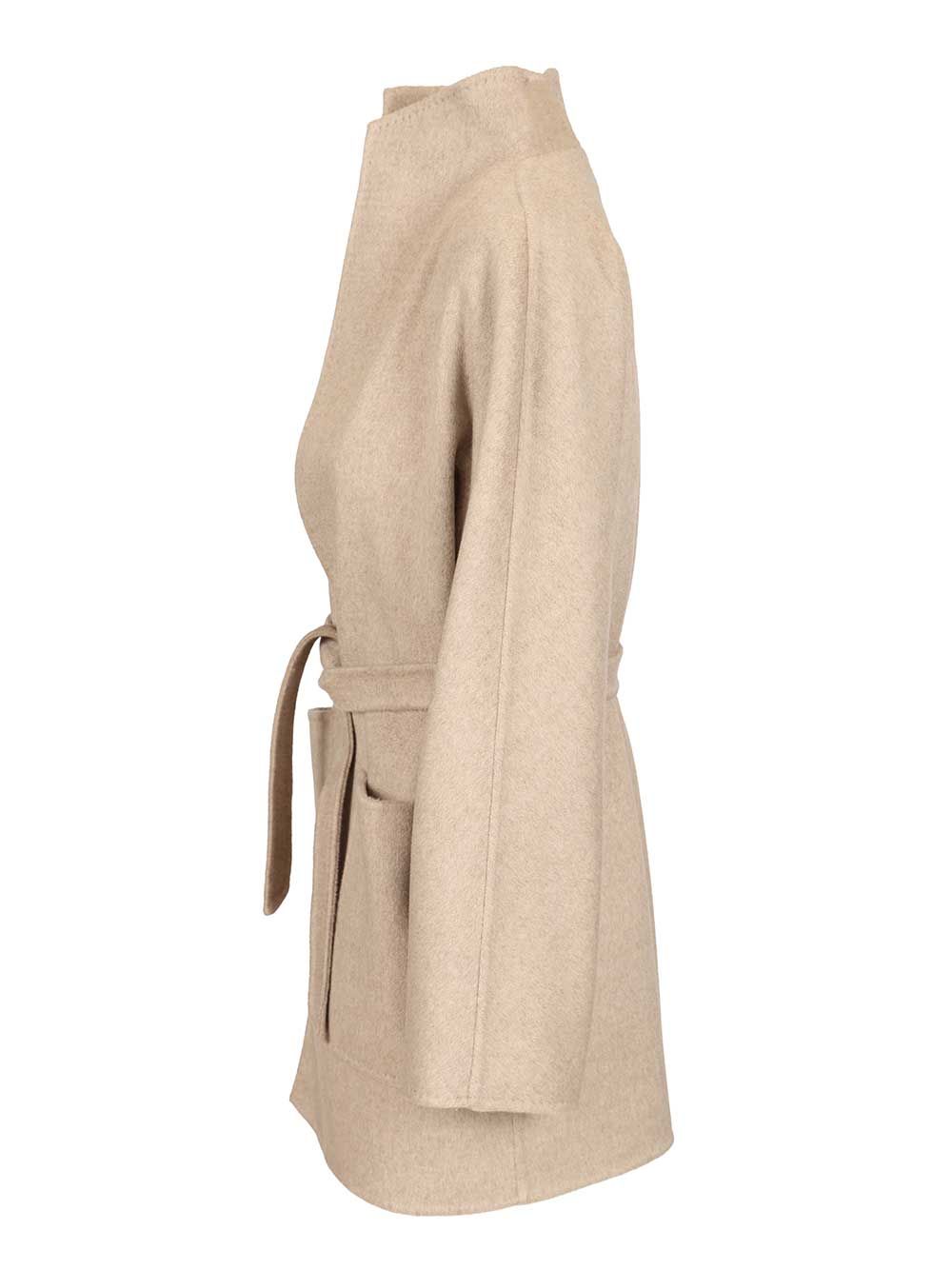 Max Mara Edile Short Belted Cashmere Coat Coats - Beige | c4eebe60e139c5922049e4b8b8f28f53903adae5