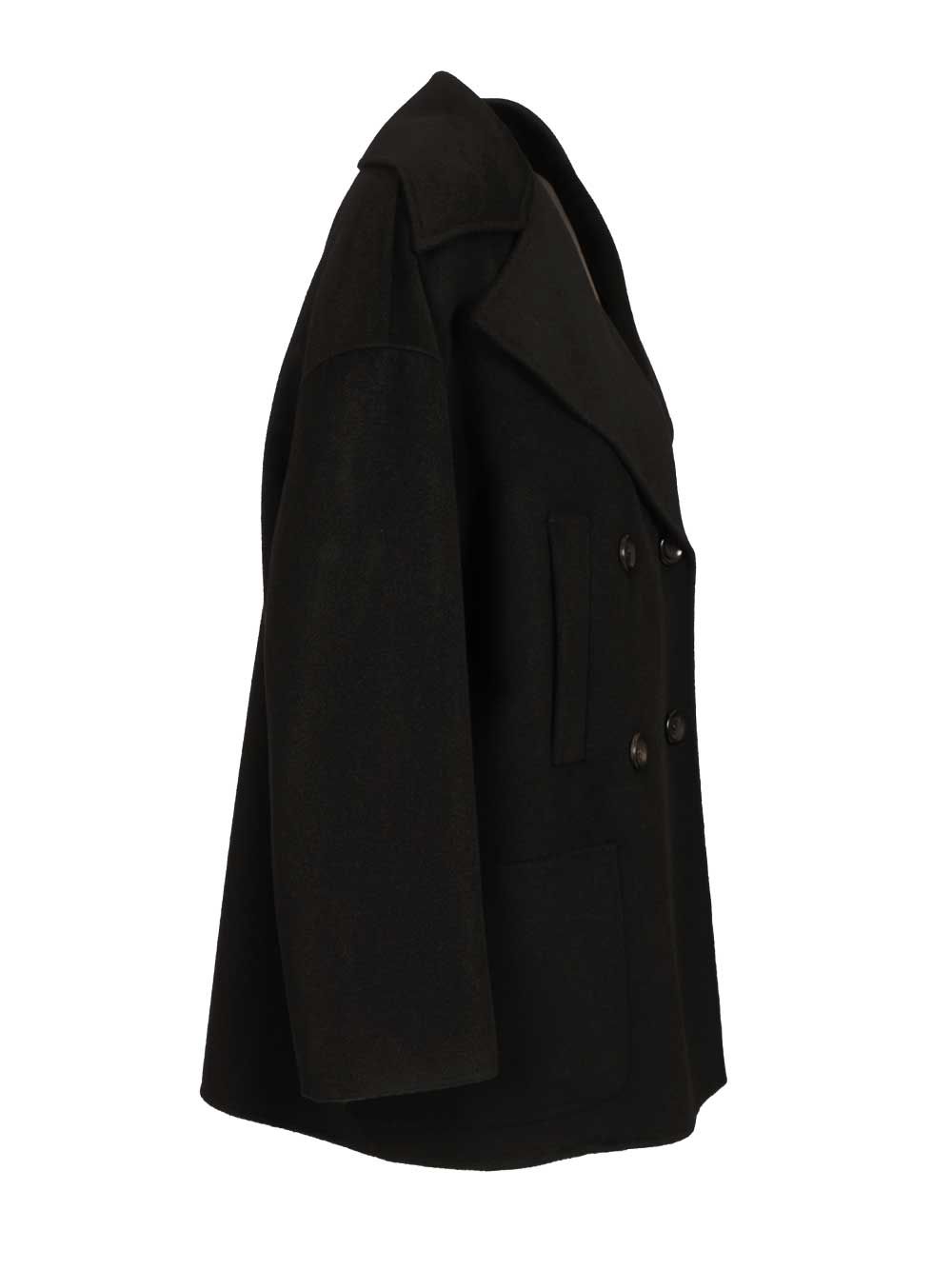 Max Mara Studio Double-Breasted Wool And Cashmere Jacket Coats - Nero | 7868bc0270a1fa37f95a9be1f15841e17abc5a8b