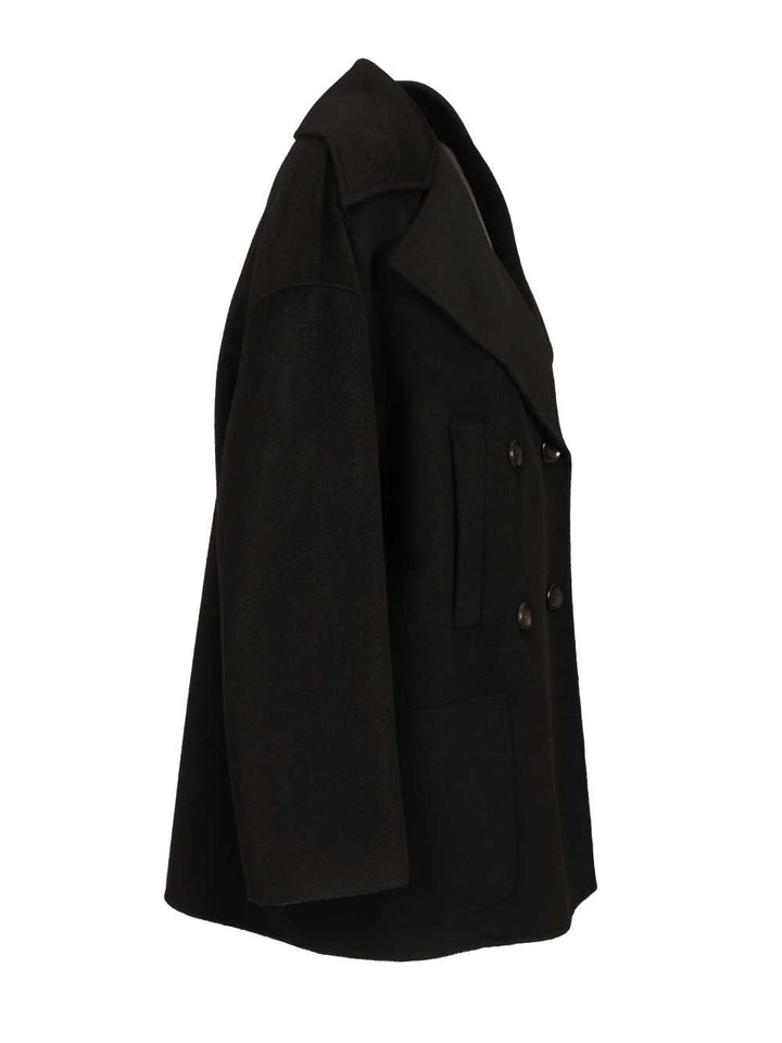 Max Mara Studio Double-Breasted Wool And Cashmere Jacket Coats - Nero | 7868bc0270a1fa37f95a9be1f15841e17abc5a8b