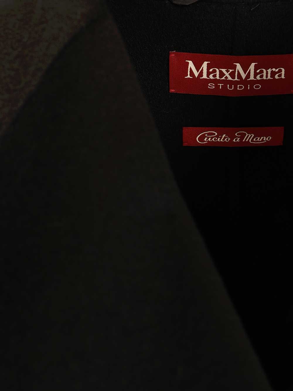 Max Mara Studio Mstarca Wool-Cashmere Double Breasted Caban Coats - Nero | 46dd6c0f6d3ac44358cc3b35096cf46c14bc9830