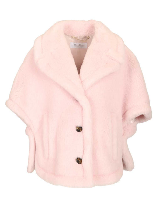 Teddy Cape Coats Rose