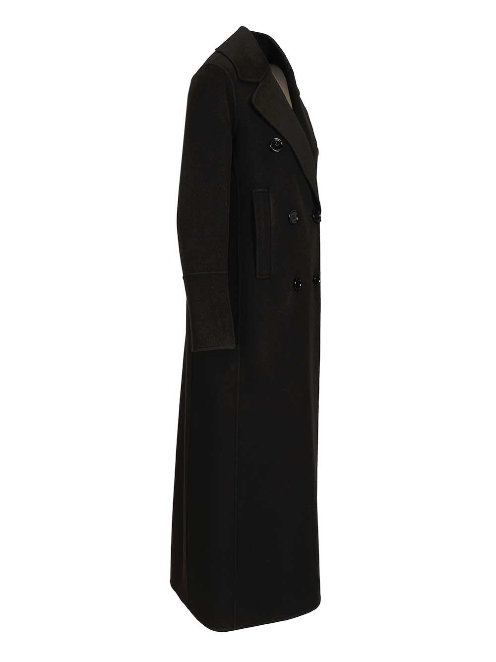 'S Max Mara Custodi Coats - Nero | a0d8ffad1af04bd24e6c664f322f9eab3b9da49b