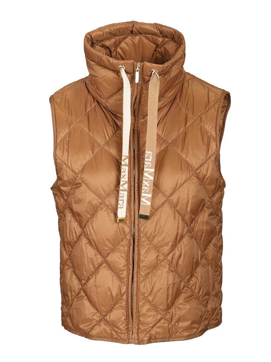 Nylon Canvas Vest Coats Beige