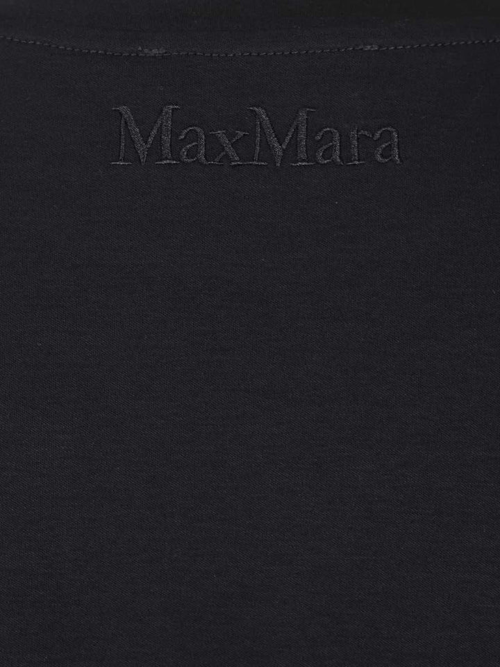 Max Mara Donata  With Logo T-Shirt - Blu | 94bb7bf7dccb75060dbf95223b0557ee55247881