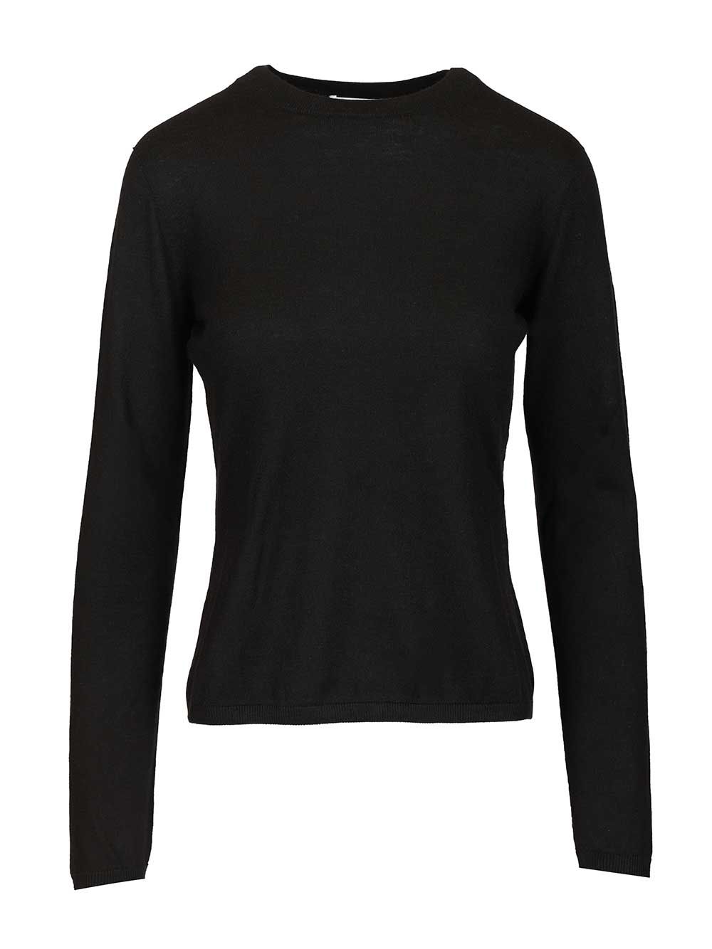 Max Mara Pittura Crewneck Fine Cashmere Knit Knitwear - Nero | 865f5561debea6711645f809359922d9b5519941