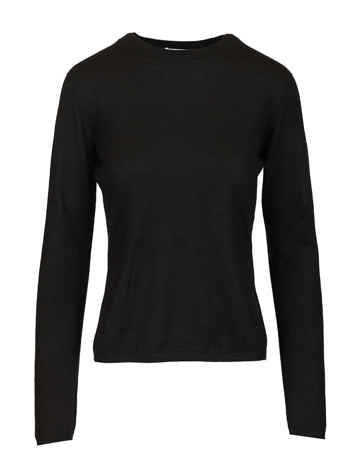 Max Mara Pittura Crewneck Fine Cashmere Knit Knitwear - Nero | 865f5561debea6711645f809359922d9b5519941