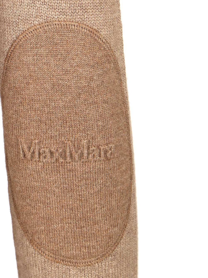 'S Max Mara Fresia Wool Cashmere Sweater With Logo Patch Knitwear - Beige | 7ae79a69d61baa6f0ff083609fdd1646f4a6ce84