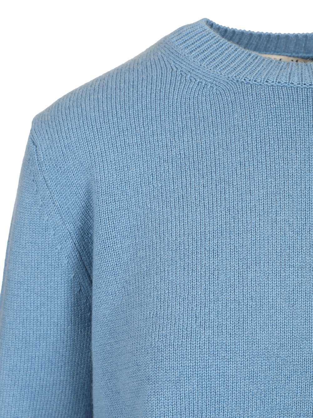 'S Max Mara Fresia Wool Cashmere Sweater With Logo Patch Knitwear - Light blue | f03aab8091d4b3a148c8318be479852f086c3b21