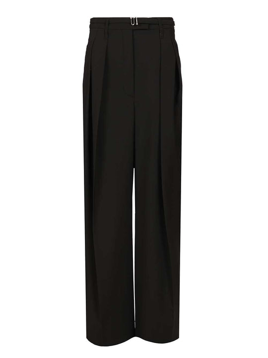 Spxbautta Stretch Wool Pence Trousers Nero