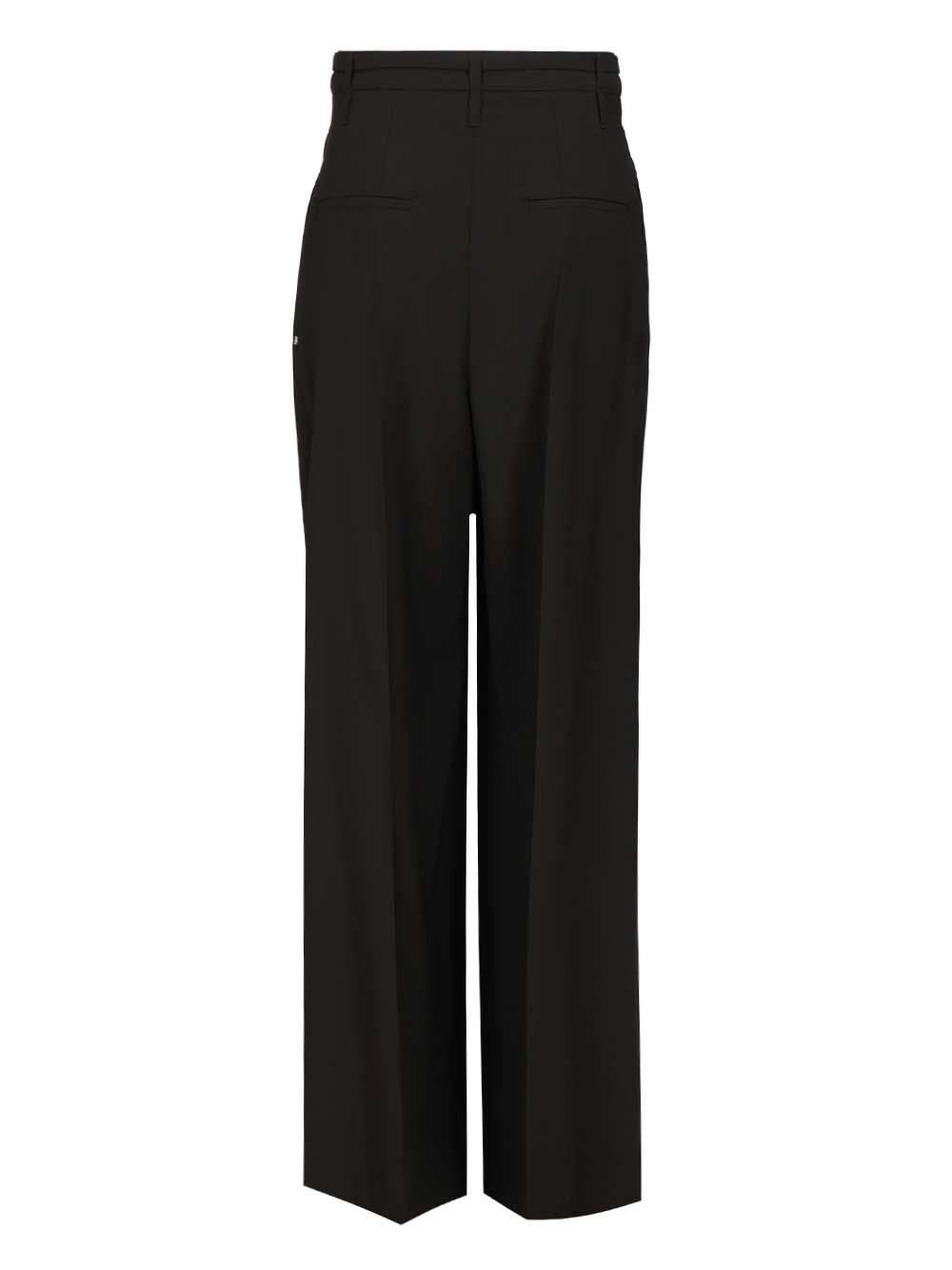 Sportmax Spxbautta Stretch Wool Pence Trousers - Nero | a15587c07f3570014bc97046af5defef790ffa40