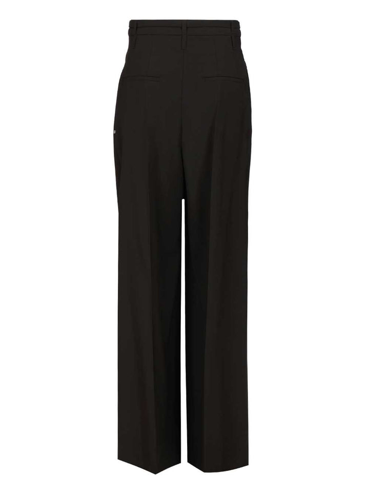 Sportmax Spxbautta Stretch Wool Pence Trousers - Nero | a15587c07f3570014bc97046af5defef790ffa40