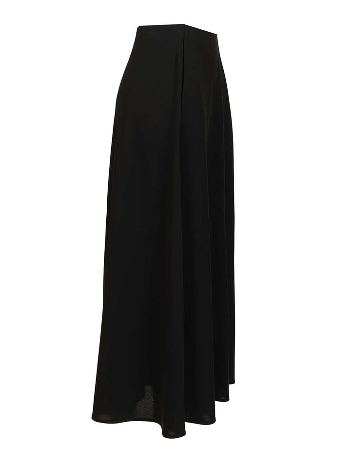 Max Mara Stilla Wool Interlock Long Skirt Gonne - Nero | fb8c2d1868cb735b37b64d743cee4998fffa079b