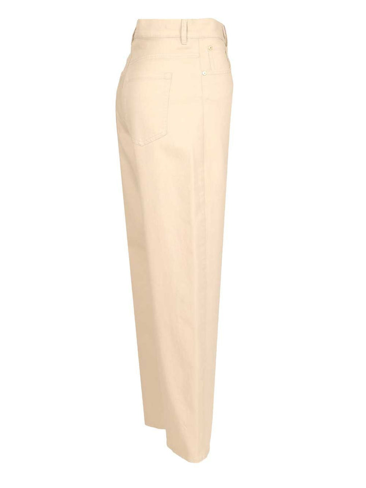 'S Max Mara Emily Cotton Canvas Denim Jeans - Beige | 9126e007286a666ae912a7c337d0b24fe77a7c07