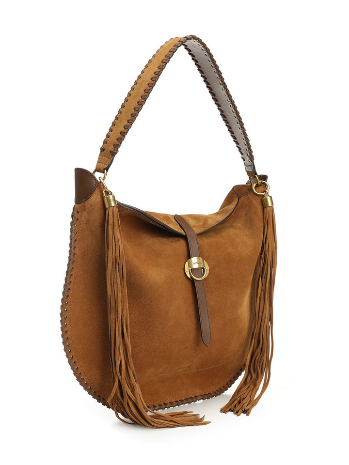 Isabel Marant Oskan Soft Folk-Gz Shoulder Bags - Marrone | cce82b29e7ddea35d627f88a96d31a3e3176c348