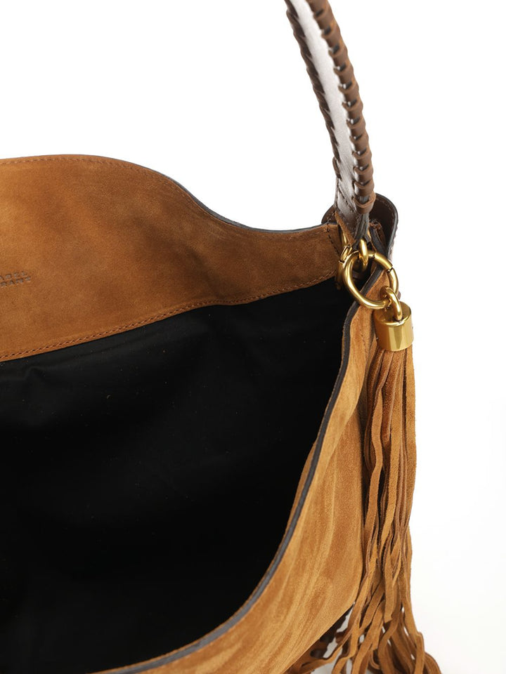 Isabel Marant Oskan Soft Folk-Gz Shoulder Bags - Marrone | 9f6fdcbfb7af9cd5cd280b1e276f8d468240c4a0