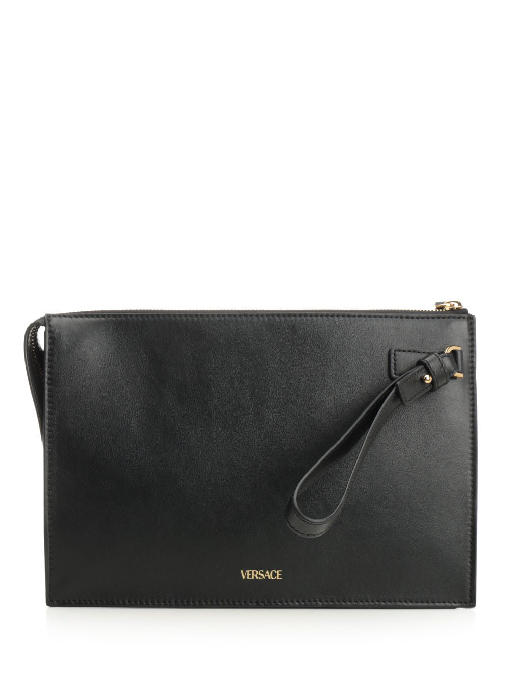 Versace Pouch With Leather Gusset Small leather goods - Nero | 1302e7e0522fb55e791814934bd2547e1adab52c